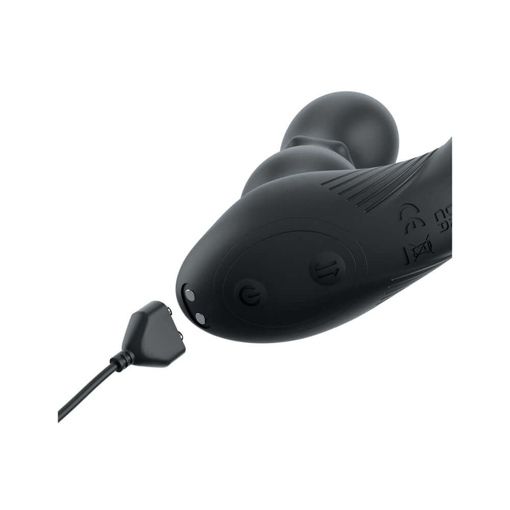 Anal Fantasy Elite Ass-Gasm Slide & Glide - Black USB Rechargeable Prostate Massage with Cock Ring